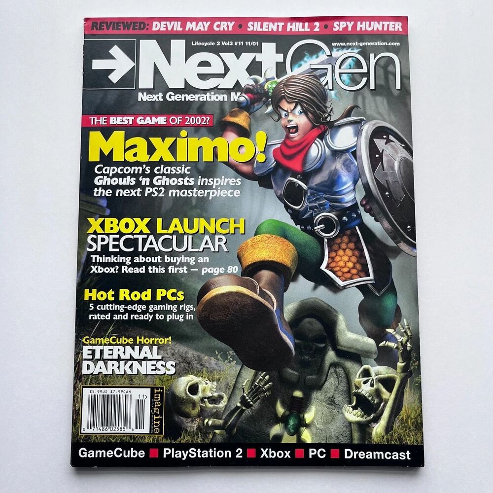 Next Generation NextGen Magazine Vol3 Issue 11 November 2001 Maximo Cover
